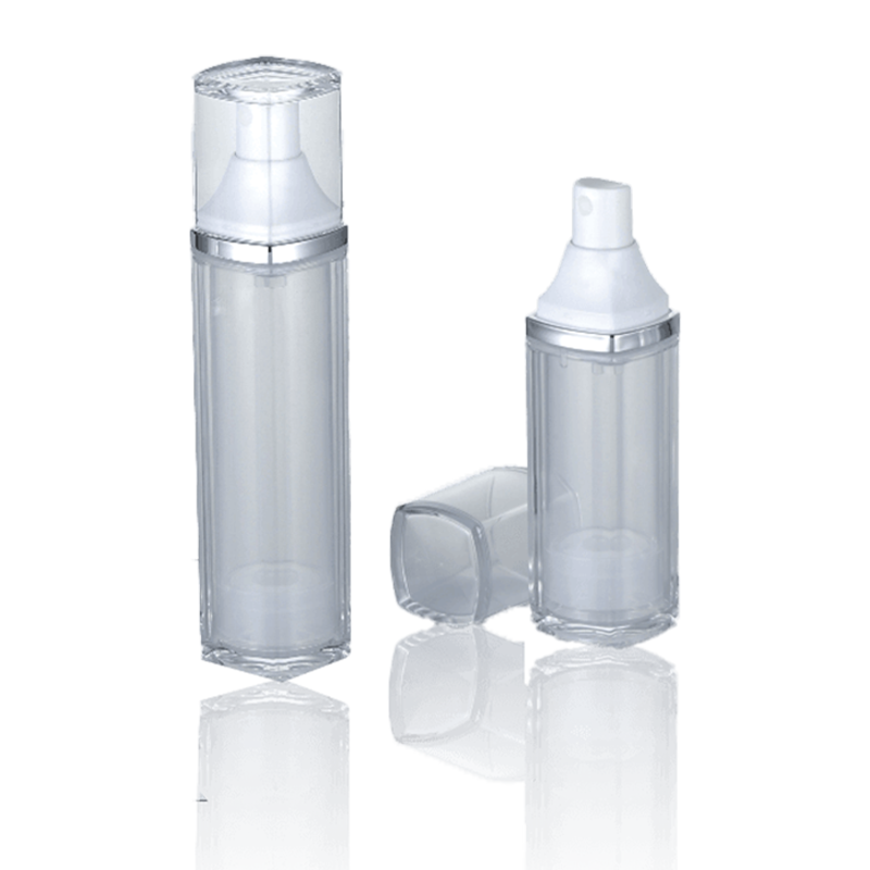 30 ml 50 ml geometryczny wzór Airless butelki do makijażu pojemniki z pompką HS-025B
