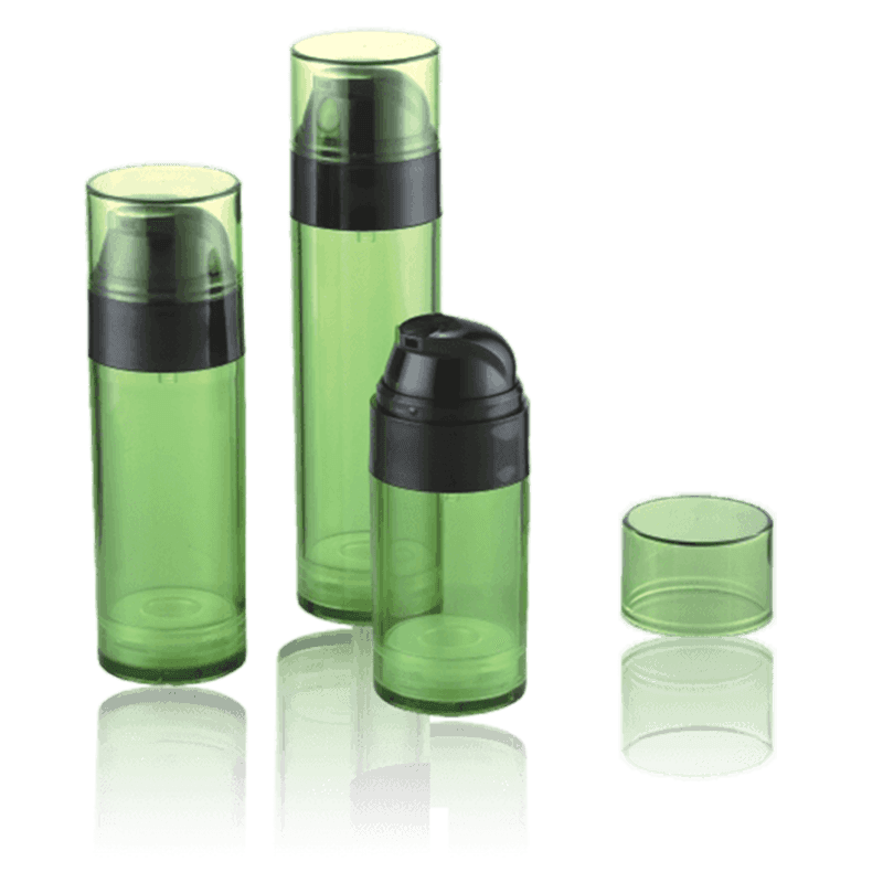 50ML 80ML 110ML Zielona przezroczysta butelka Airless HS-026A