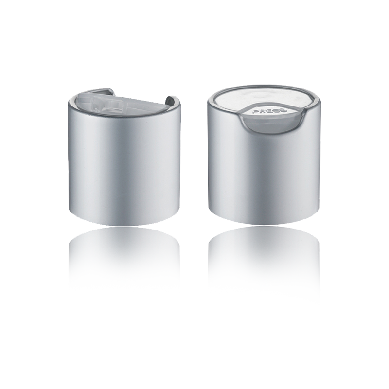 Klasyczna, jasnosrebrna, kosmetyczna nasadka dyskowa typu push-HY-Q03A